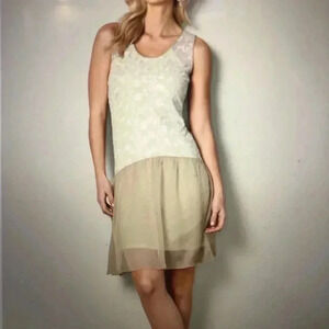 Cream Color Lace Detail Dress NWOT